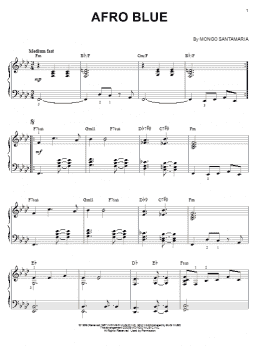 page one of Afro Blue (Piano Solo)