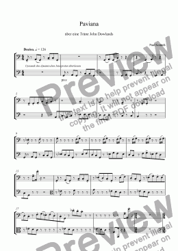 page one of Paviana for Two Viols