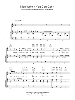 page one of Nice Work If You Can Get It (Piano, Vocal & Guitar Chords)