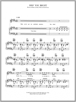 page one of Sho' You Right (Piano, Vocal & Guitar Chords)