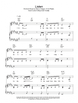 page one of Listen (from Dreamgirls) (Piano, Vocal & Guitar Chords)