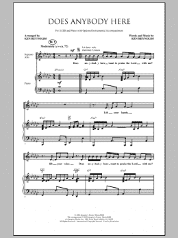 page one of Does Anybody Here (SATB Choir)