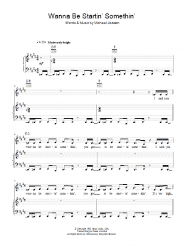 page one of Wanna Be Startin' Somethin' (Piano, Vocal & Guitar Chords)