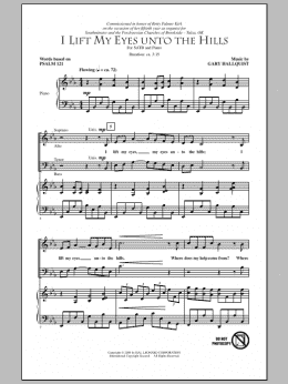 page one of I Lift My Eyes Unto The Hills (SATB Choir)