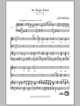page one of At Your Feet (SATB Choir)