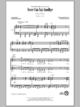 page one of Never Can Say Goodbye (SSA Choir)