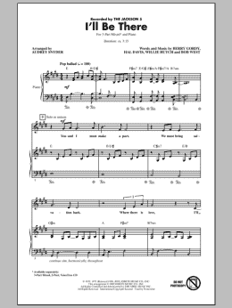 page one of I'll Be There (arr. Audrey Snyder) (3-Part Mixed Choir)