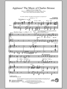 page one of Applause! - The Music of Charles Strouse (SAB Choir)