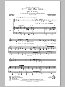 page one of Up To The Mountain (MLK Song) (SATB Choir)