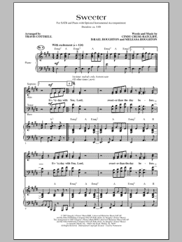 page one of Sweeter (SATB Choir)