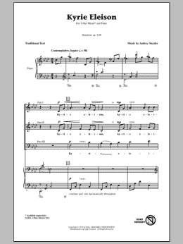 page one of Kyrie Eleison (3-Part Mixed Choir)