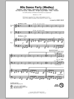 page one of 80s Dance Party (Medley) (SATB Choir)
