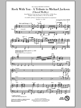 page one of Rock With You - A Tribute to Michael Jackson (Medley) (SATB Choir)