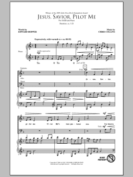 page one of Jesus, Savior, Pilot Me (SATB Choir)