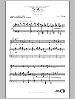 page one of Gerakina (3-Part Treble Choir)