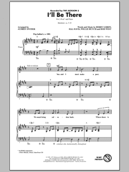 page one of I'll Be There (arr. Audrey Snyder) (2-Part Choir)