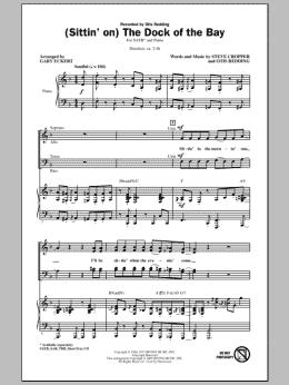 page one of (Sittin' On) The Dock Of The Bay (SATB Choir)