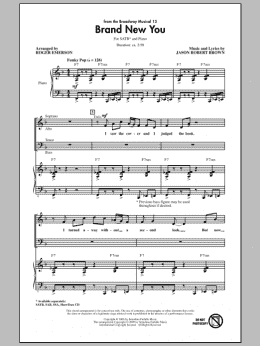 page one of Brand New You (from 13) (SATB Choir)