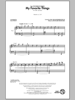 page one of My Favorite Things (from The Sound Of Music) (SAB Choir)