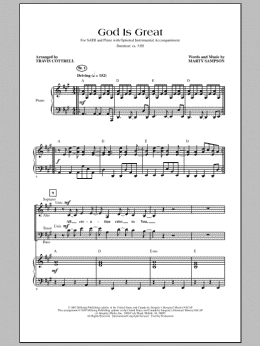 page one of God Is Great (SATB Choir)