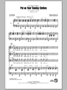 page one of Put On Your Sunday Clothes (3-Part Mixed Choir)