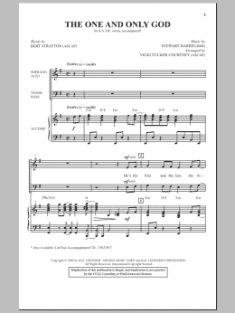 page one of The One And Only God (SATB Choir)