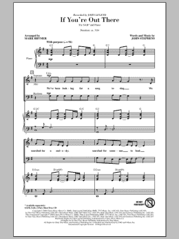 page one of If You're Out There (SAB Choir)