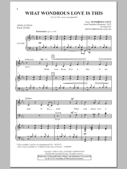 page one of What Wondrous Love Is This (SATB Choir)