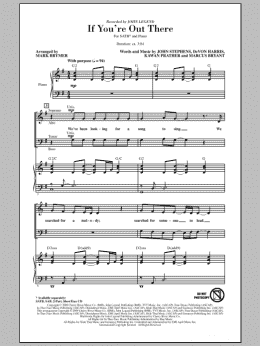 page one of If You're Out There (SATB Choir)