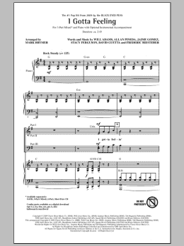 page one of I Gotta Feeling (arr. Mark Brymer) (3-Part Mixed Choir)