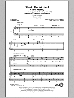 page one of Shrek: The Musical (Choral Medley) (SAB Choir)