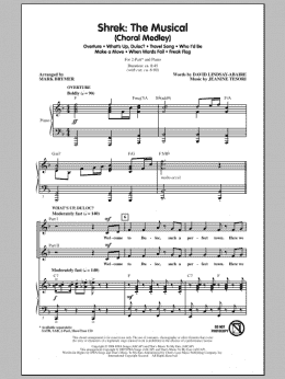 page one of Shrek: The Musical (Choral Medley) (2-Part Choir)
