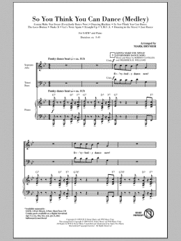 page one of So You Think You Can Dance (Medley) (SATB Choir)