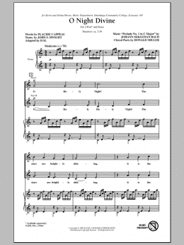 page one of O Night Divine (2-Part Choir)