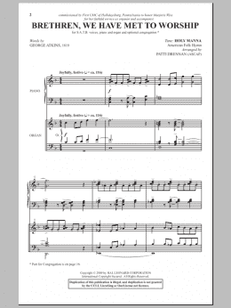 page one of Brethren, We Have Met To Worship (SATB Choir)