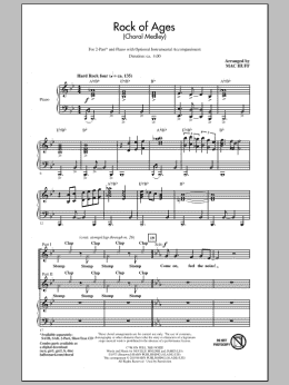 page one of Rock Of Ages (Choral Medley) (2-Part Choir)