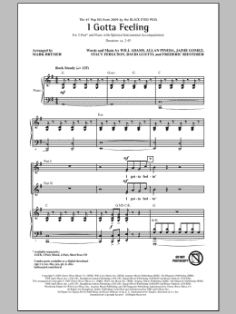 page one of I Gotta Feeling (arr. Mark Brymer) (2-Part Choir)
