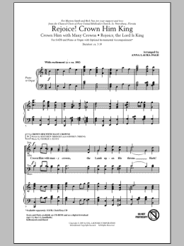 page one of Rejoice! Crown Him King (SATB Choir)