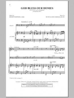 page one of God Bless Our Homes (SATB Choir)