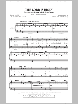 page one of The Lord Is Risen (SATB Choir)