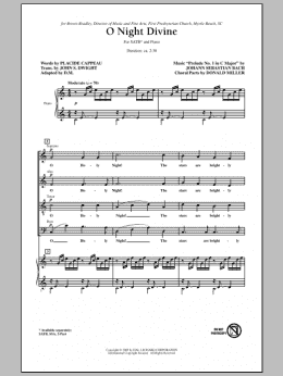 page one of O Night Divine (SATB Choir)
