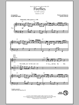 page one of Fireflies (SATB Choir)