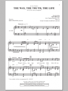 page one of The Way, The Truth, The Life (SATB Choir)