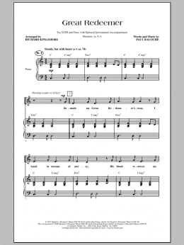 page one of Great Redeemer (SATB Choir)