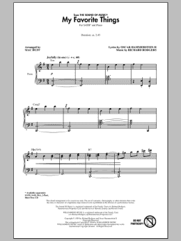 page one of My Favorite Things (from The Sound Of Music) (SATB Choir)
