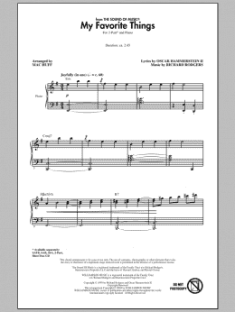 page one of My Favorite Things (from The Sound Of Music) (2-Part Choir)