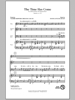page one of The Time Has Come (SATB Choir)