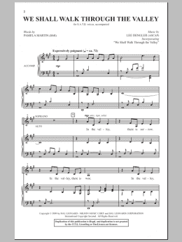 page one of We Shall Walk Through The Valley In Peace (SATB Choir)