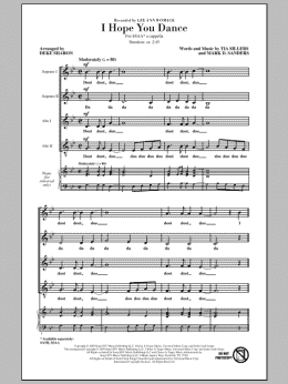 page one of I Hope You Dance (SSA Choir)