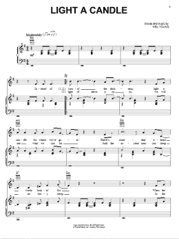 page one of Light A Candle (Piano, Vocal & Guitar Chords (Right-Hand Melody))